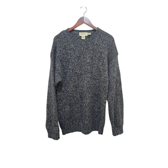 Eddie Bauer 100% Merino Wool Sweater Gray Oversize Relaxed Cozy Men's Size S - Picture 1 of 7